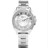 Coach Mini Boyfriend Diamonds Silver Dial Silver Steel Strap Watch for Women - 14501699 Buy Now By Coach