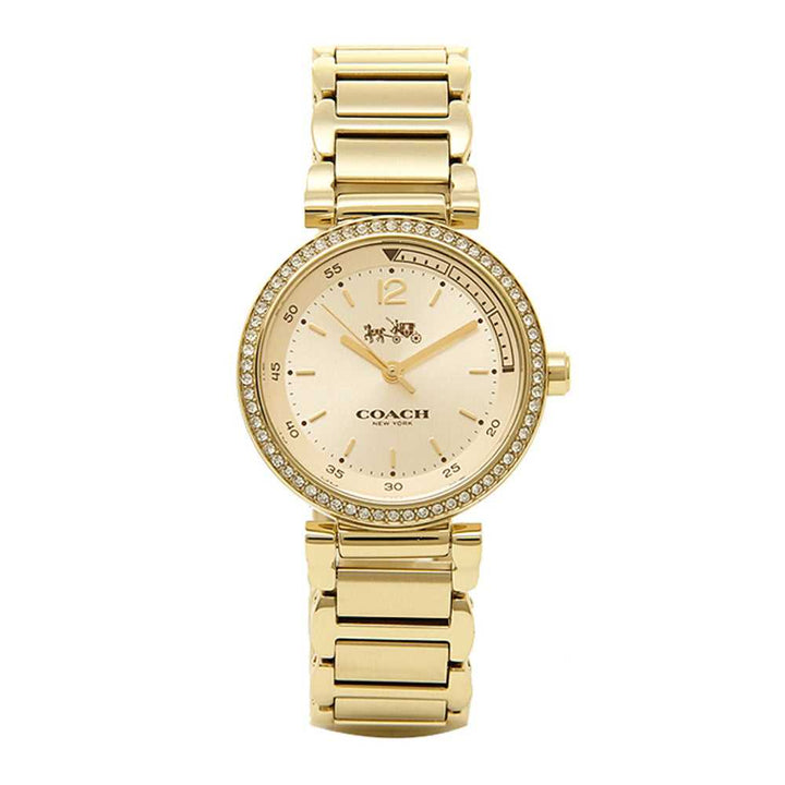 Coach Sport Diamonds Gold Dial Gold Steel Strap Watch for Women - 14502195 Buy Now By Coach