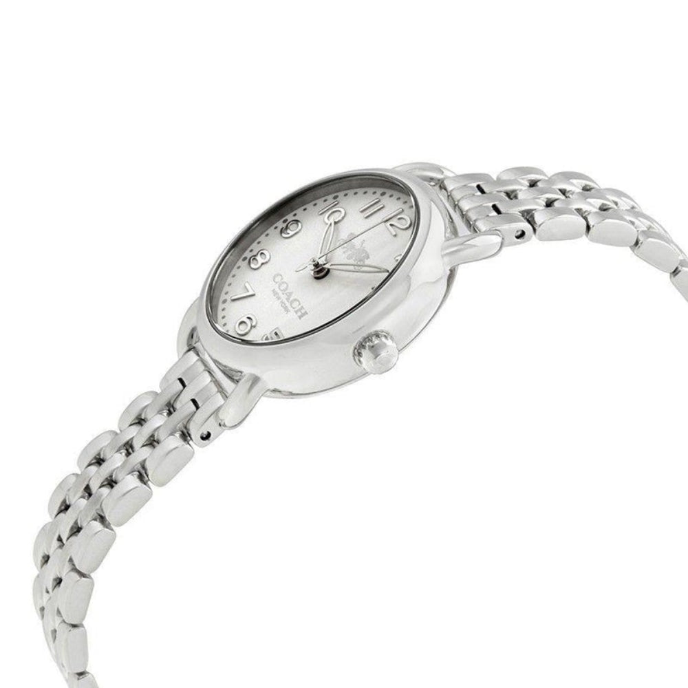 Coach Delancey White Dial Silver Steel Strap Watch for Women - 14502240 Buy Now By Coach