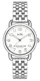 Coach Delancey White Dial Silver Steel Strap Watch for Women - 14502240 Buy Now By Coach