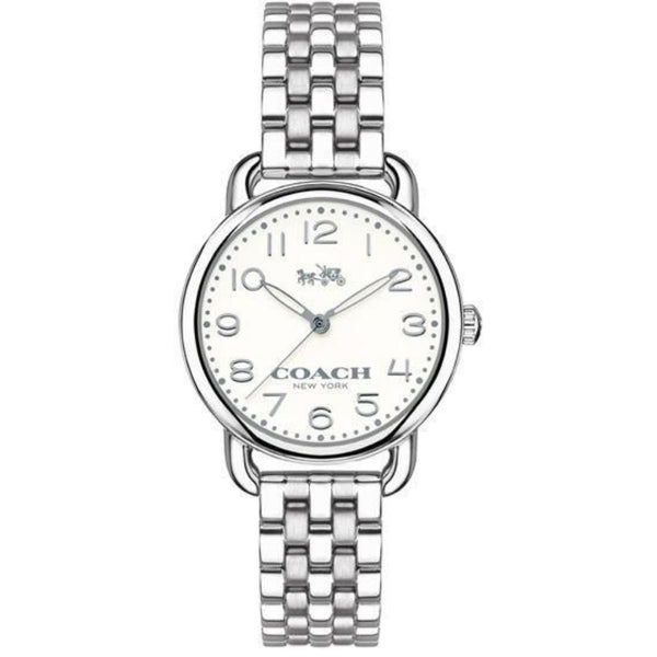 Coach Delancey White Dial Silver Steel Strap Watch for Women - 14502240 Buy Now By Coach