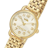Coach Delancey White Dial Gold Steel Strap Watch for Women - 14502241 Buy Now By Coach