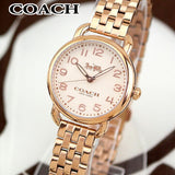 Coach Delancey White Dial Rose Gold Steel Strap Watch for Women - 14502242 Buy Now By Coach