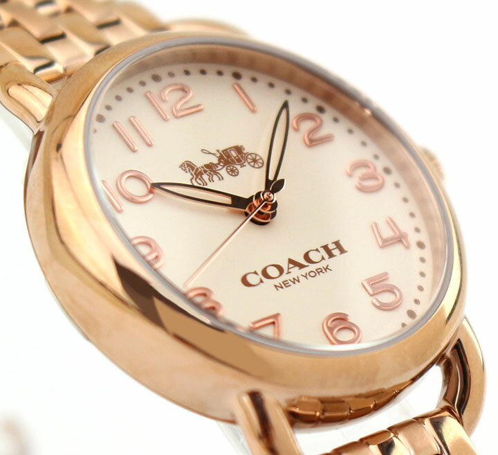 Coach Delancey White Dial Rose Gold Steel Strap Watch for Women - 14502242 Buy Now By Coach