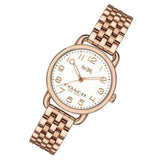 Coach Delancey White Dial Rose Gold Steel Strap Watch for Women - 14502242 Buy Now By Coach