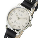 Coach Delancey White Dial Black Leather Strap Watch for Women - 14502714 Buy Now By Coach