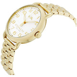 Coach Delancey Classic White Dial Gold Steel Strap Watch for Women - 14502261 Buy Now By Coach
