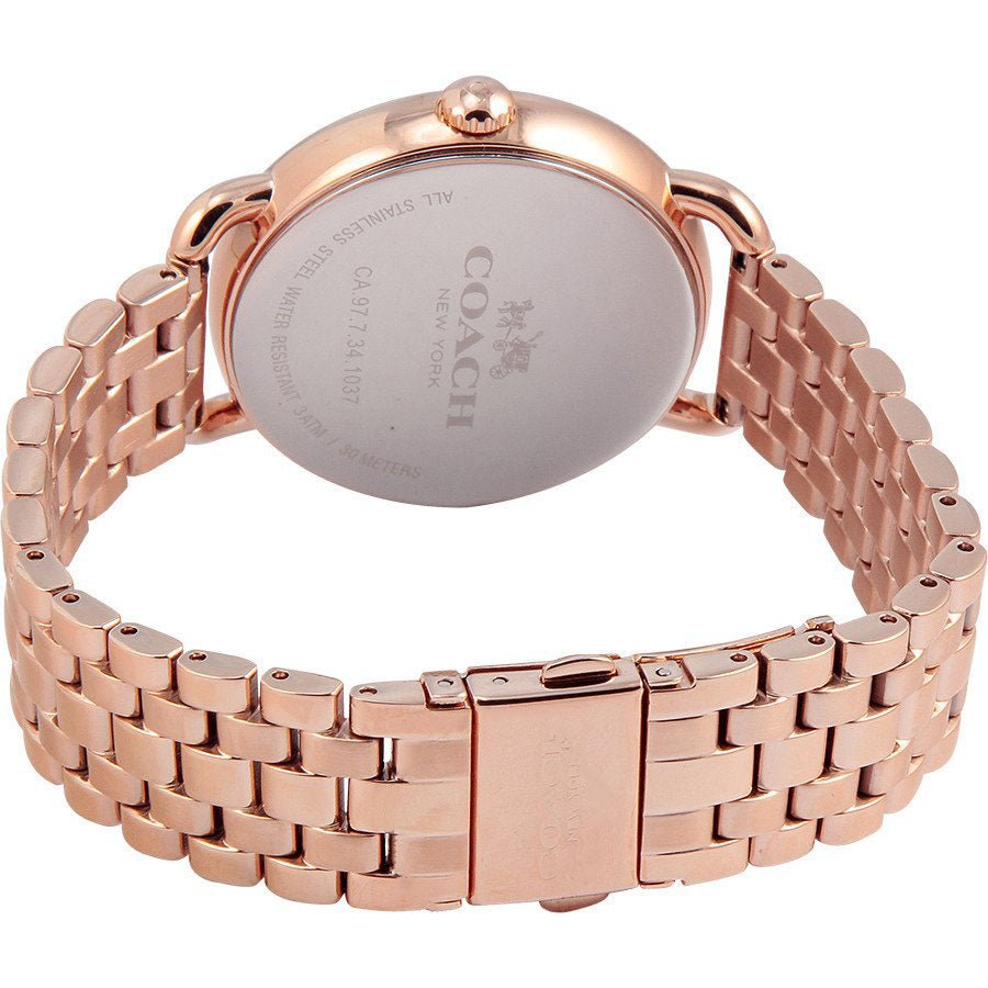 Coach Delancey White Dial Rose Gold Steel Strap Watch for Women - 14502262 Buy Now By Coach