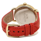 Coach Delancey Ivory Dial Orange Leather Strap Watch for Women - 14502719 Buy Now By Coach