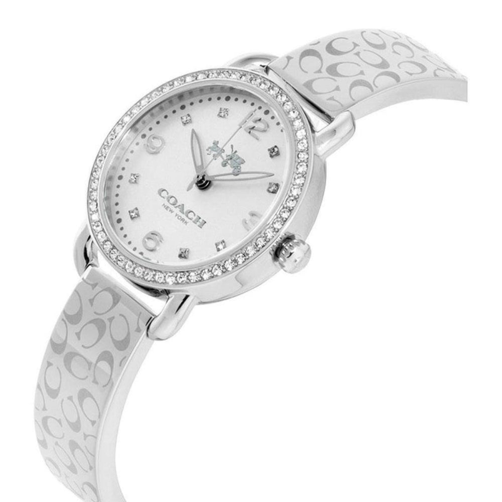 Coach Delancey White Dial Silver Steel Strap Watch for Women - 14502353 Buy Now By Coach