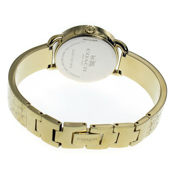 Coach Delancey Diamonds Silver Dial Gold Steel Strap Watch for Women - 14502354 Buy Now By Coach