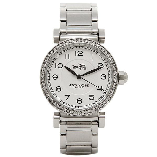 Coach Madison White Dial Silver Steel Strap Watch for Women - 14502396 Buy Now By Coach