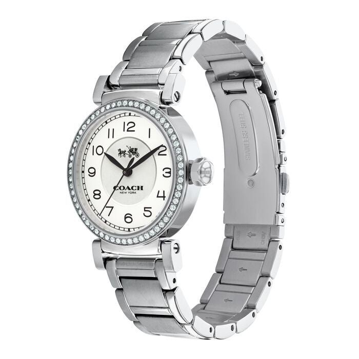 Coach Madison White Dial Silver Steel Strap Watch for Women - 14502396 Buy Now By Coach