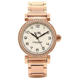 Coach Madison White Dial Rose Gold Steel Strap Watch for Women - 14502398 Buy Now By Coach