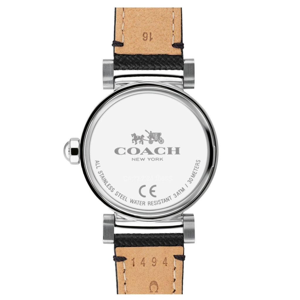Coach Madison White Dial Black Leather Strap Watch for Women - 14502399 Buy Now By Coach