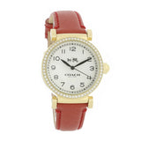 Coach Madison White Dial Red Leather Strap Watch for Women - 14502400 Buy Now By Coach