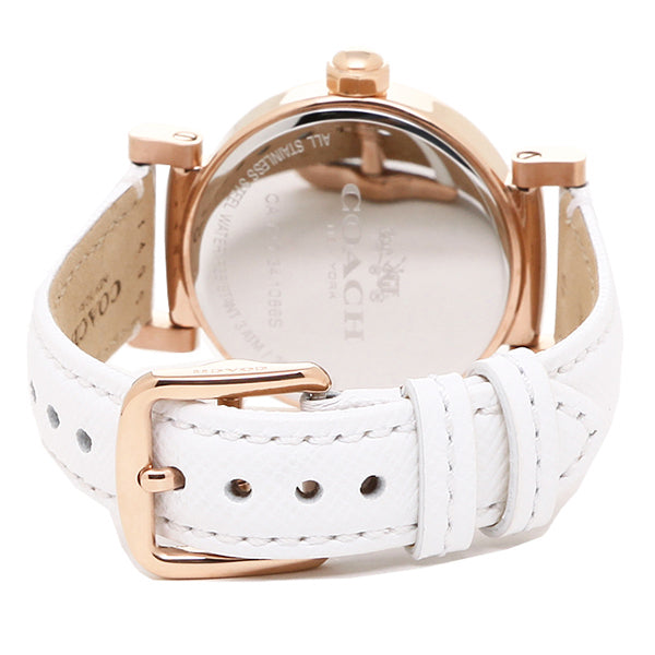 Coach Madison White Dial White Leather Strap Watch for Women - 14502401 Buy Now By Coach