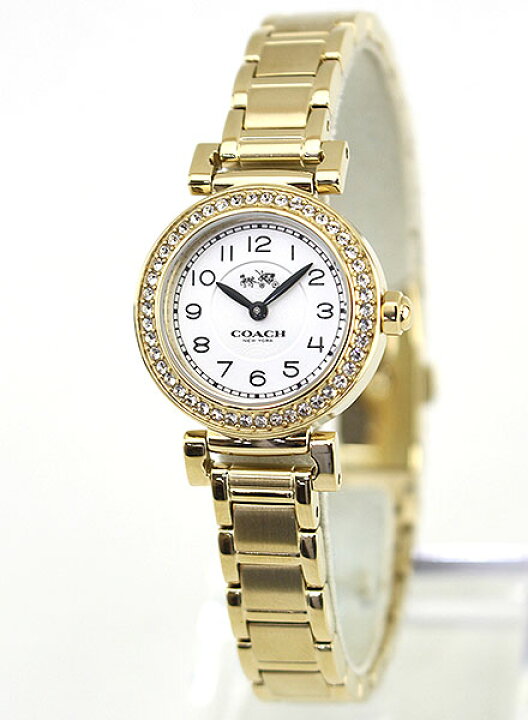 Coach Madison White Dial Gold Steel Strap Watch for Women - 14502403 Buy Now By Coach