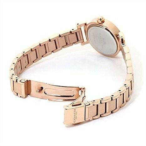 Coach Madison Crystals White Dial Rose Gold Steel Strap Watch For Women - 14502405 Buy Now By Coach