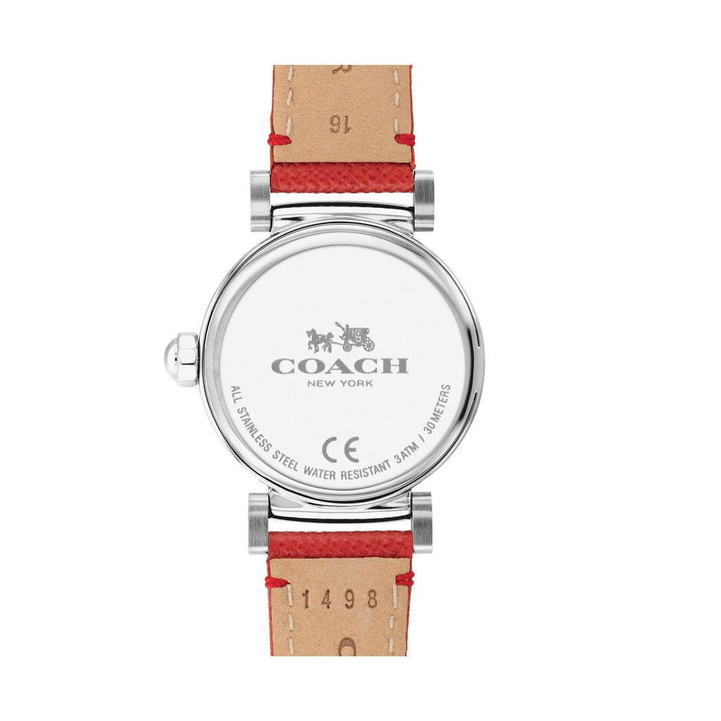 Coach Madison White Dial Red Leather Strap Watch for Women - 14502407 Buy Now By Coach