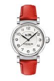 Coach Madison White Dial Red Leather Strap Watch for Women - 14502407 Buy Now By Coach