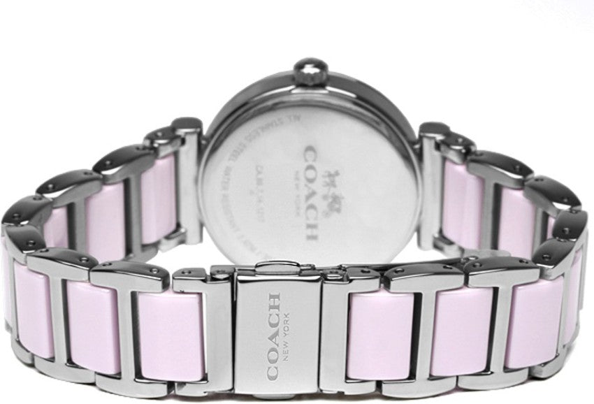Coach Tristent Purple Dial Two Tone Steel Strap Watch for Women - 14502461 Buy Now By Coach