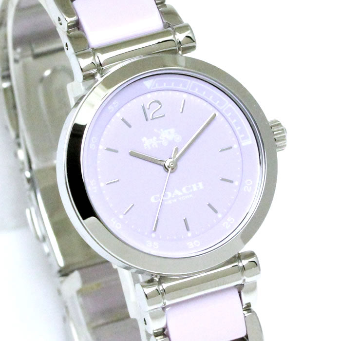 Coach Tristent Purple Dial Two Tone Steel Strap Watch for Women - 14502461 Buy Now By Coach