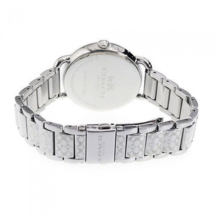 Coach Delancey White Dial Silver Steel Strap Watch for Women - 14502495 Buy Now By Coach