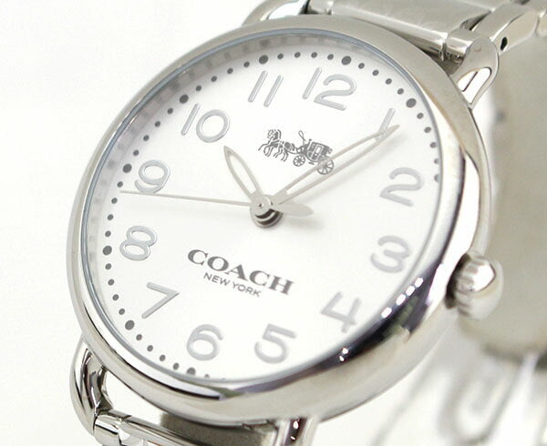 Coach Delancey White Dial Silver Steel Strap Watch for Women - 14502495 Buy Now By Coach