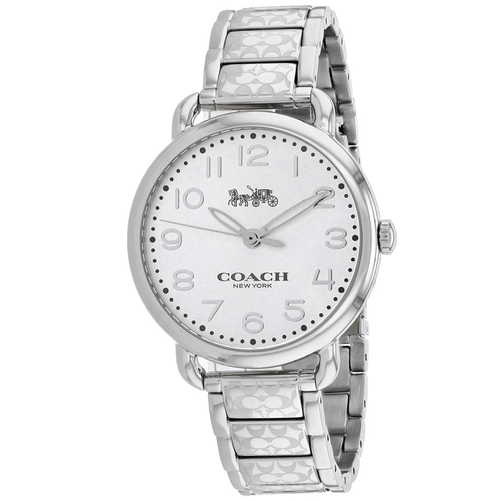 Coach Delancey White Dial Silver Steel Strap Watch for Women - 14502495 Buy Now By Coach
