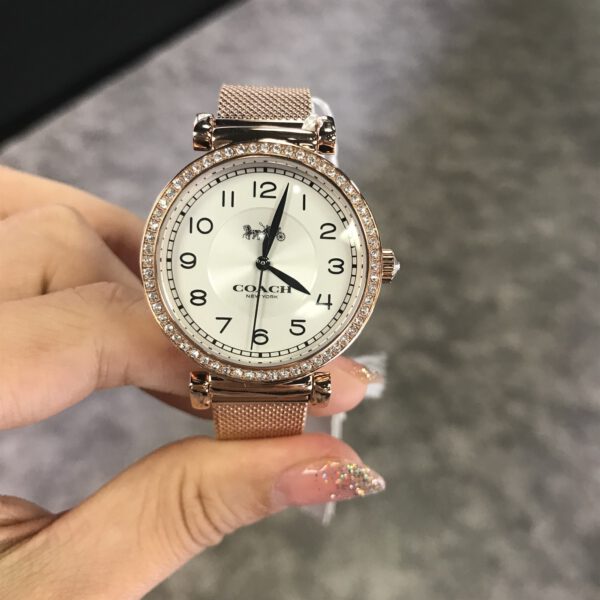 Coach Madison White Dial Rose Gold Mesh Bracelet Watch for Women - 14503398 Buy Now By Coach