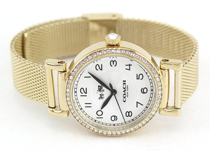 Coach Madison White Dial Gold Mesh Bracelet Watch for Women - 14502652 Buy Now By Coach