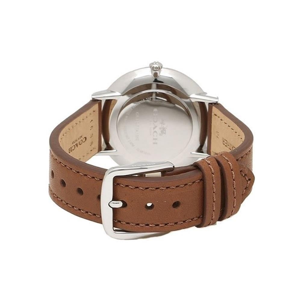 Coach Slim Easton White Dial Brown Leather Strap Watch for Women - 14502682 Buy Now By Coach