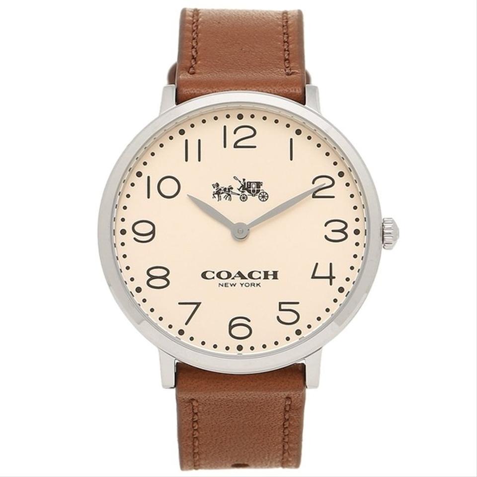 Coach Slim Easton White Dial Brown Leather Strap Watch for Women - 14502682 Buy Now By Coach