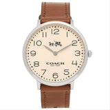 Coach Slim Easton White Dial Brown Leather Strap Watch for Women - 14502682 Buy Now By Coach