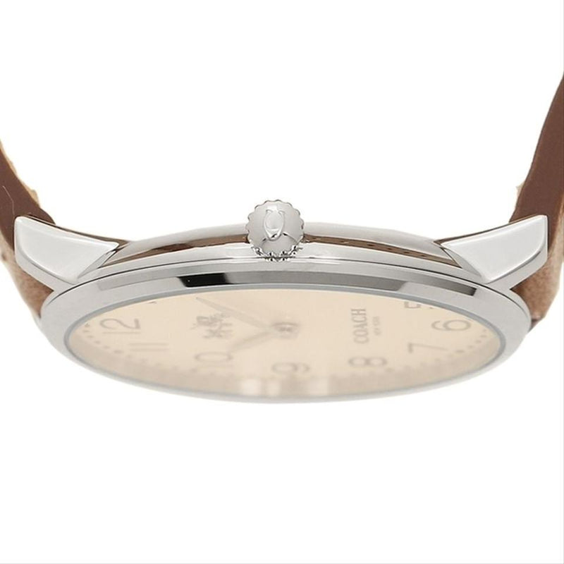 Coach Slim Easton White Dial Brown Leather Strap Watch for Women - 14502682 Buy Now By Coach