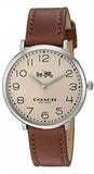 Coach Slim Easton White Dial Brown Leather Strap Watch for Women - 14502682 Buy Now By Coach