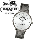 Coach Slim Easton Silver Dial Grey Leather Strap Watch for Women - 14502686 Buy Now By Coach