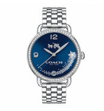 Coach Glitz Blue Dial Silver Steel Strap Watch for Women - 14502693 Buy Now By Coach