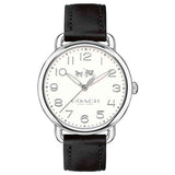 Coach Delancey White Dial Black Leather Strap Watch for Women - 14502714 Buy Now By Coach