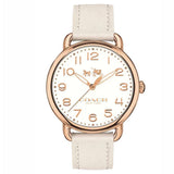 Coach Delancey White Dial White Leather Strap Watch for Women - 14502716 Buy Now By Coach
