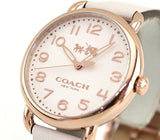 Coach Delancey White Dial White Leather Strap Watch for Women - 14502716 Buy Now By Coach