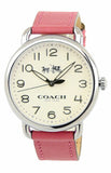 Coach Delancey White Dial Pink Leather Strap Watch for Women - 14502717 Buy Now By Coach