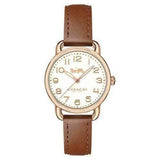 Coach Delancey Cream Dial Brown Leather Strap Watch For Women - 14502751 Buy Now By Coach