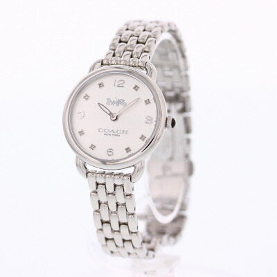 Coach Delancey Slim Silver Dial Silver Steel Strap Watch for Women - 14502781 Buy Now By Coach