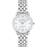 Coach Delancey Slim Silver Dial Silver Steel Strap Watch for Women - 14502781 Buy Now By Coach