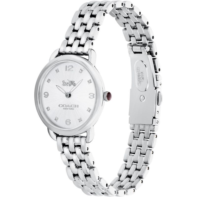 Coach Delancey Slim Silver Dial Silver Steel Strap Watch for Women - 14502781 Buy Now By Coach
