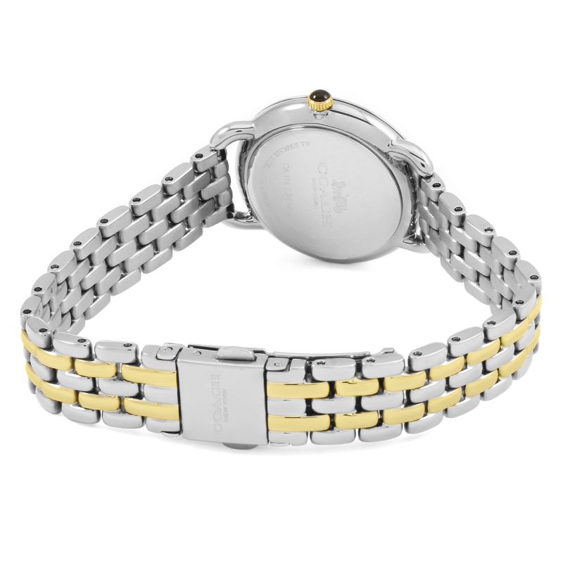 Coach Delancey Slim White Dial Two Tone Steel Strap Watch for Women - 14502784 Buy Now By Coach