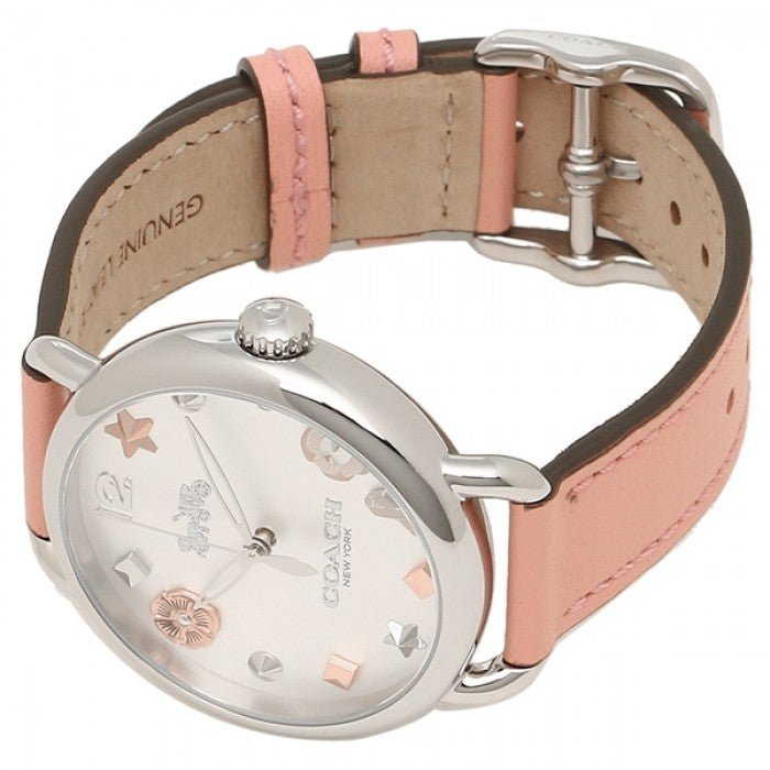 Coach Tatum White Dial Pink Leather Strap Watch For Women - 14502799 Buy Now By Coach