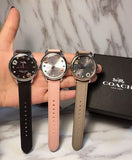 Coach Delancey White Dial Pink Leather Strap Watch for Women - 14502799 Buy Now By Coach